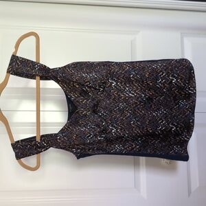 Ann Taylor Small Navy Print Tank